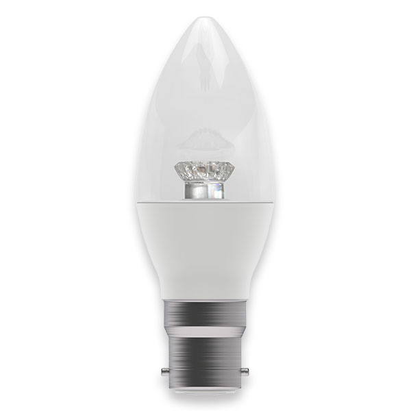 05830 - LED 6W Dimmable Clear Candle - BC - 2700K 